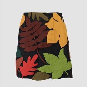 Vintage 00’s 'Moschino' Leaves Mini Skirt